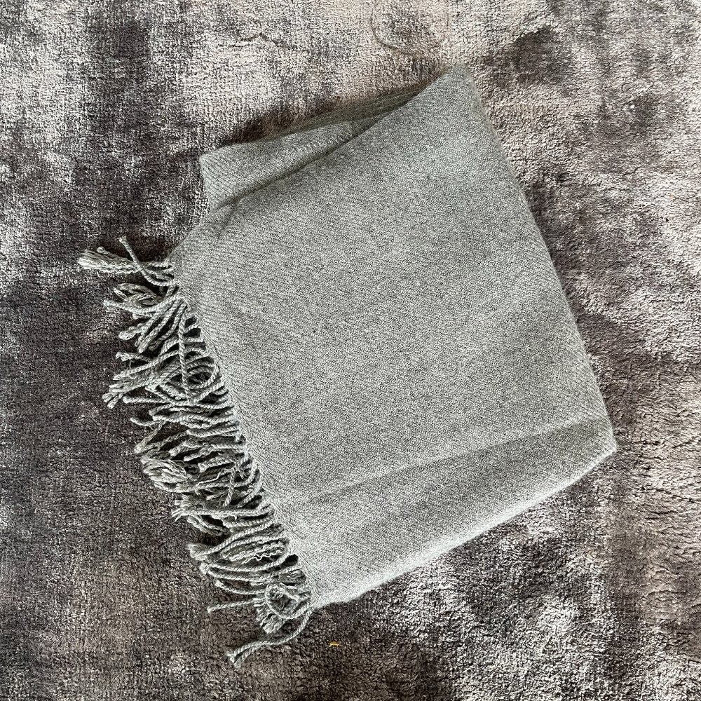 Grey Scarf (Wool) (Gray) Size Unisex